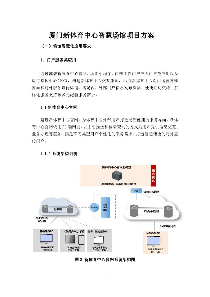厦门新体育中心智慧场馆项目方案