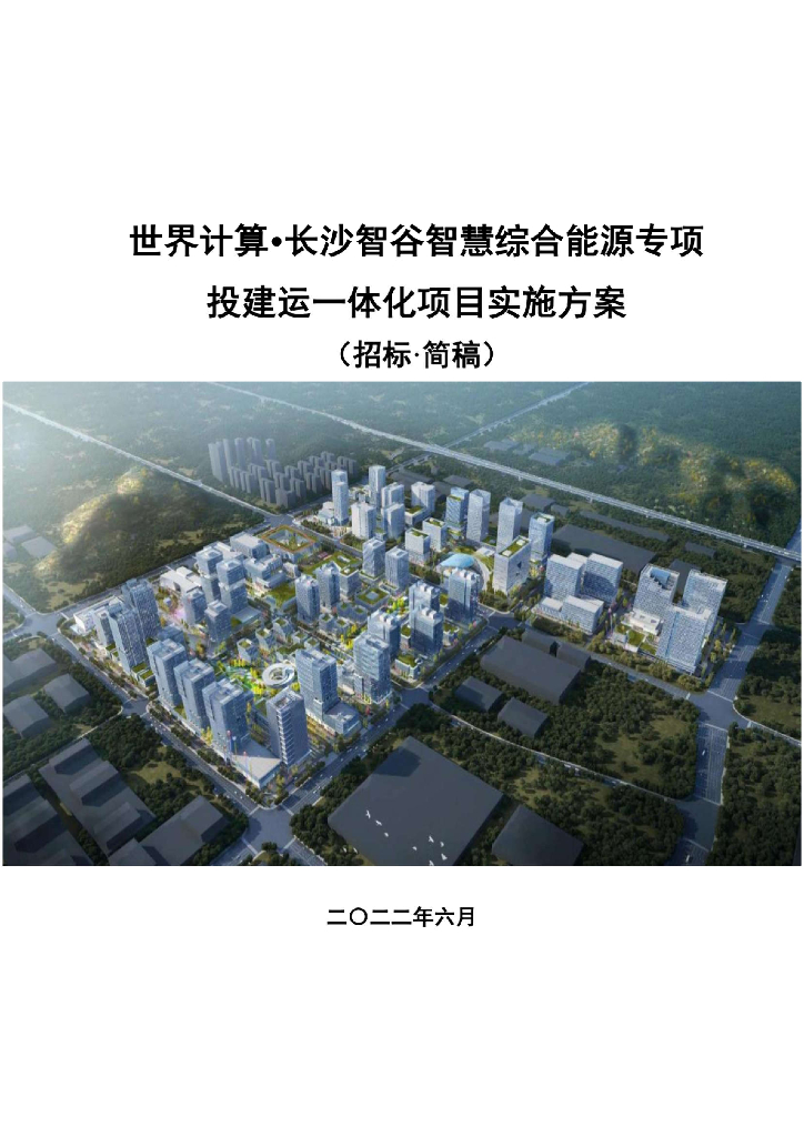 世界计算_长沙智谷智慧综合能源专项投建运一体化项目  实施方案-招标版
