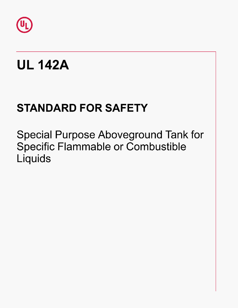 UL 142A 标准预览
