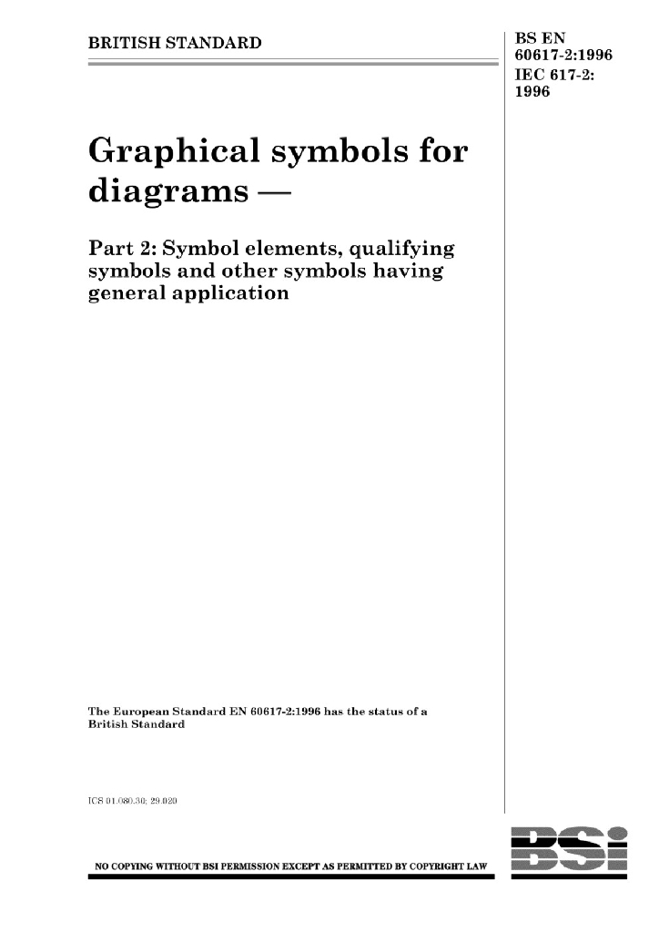 IEC 60617-2:1996 Graphical symbols for diagrams-Part 2:Symbol elements,qualifying symbols and other symbols having general application