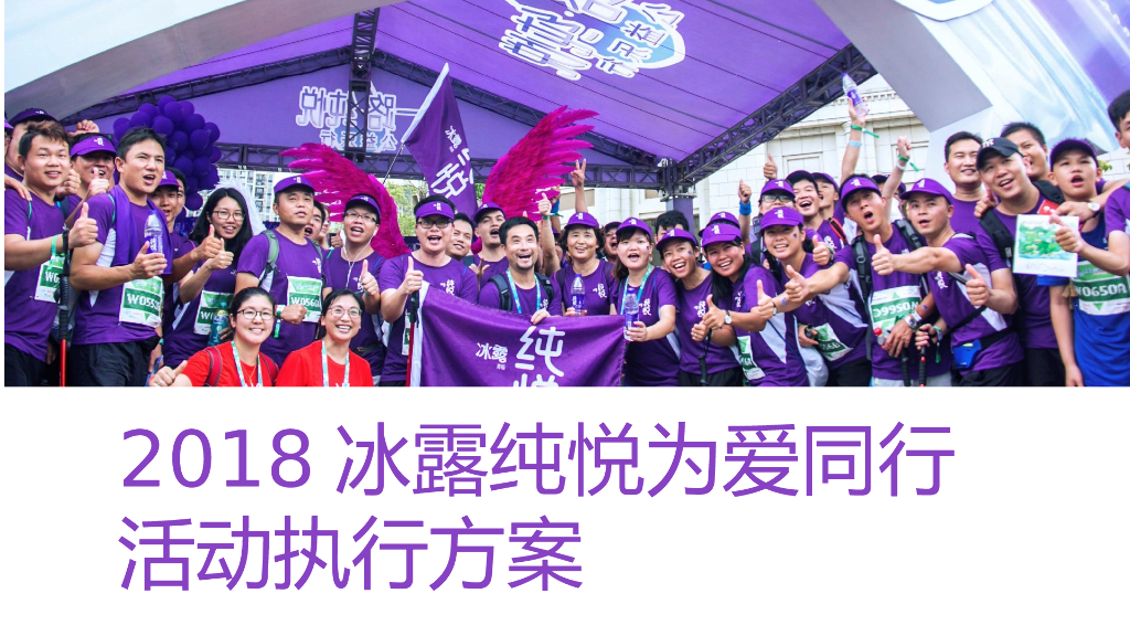 2018冰露纯悦为爱同行活动执行方案