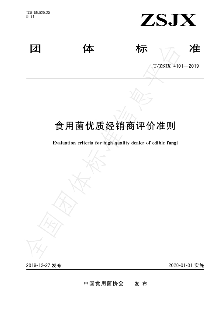 T/ZSJX 4101-2019 标准预览