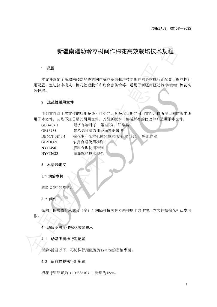 T/SHZSAQS 00159-2022 标准预览
