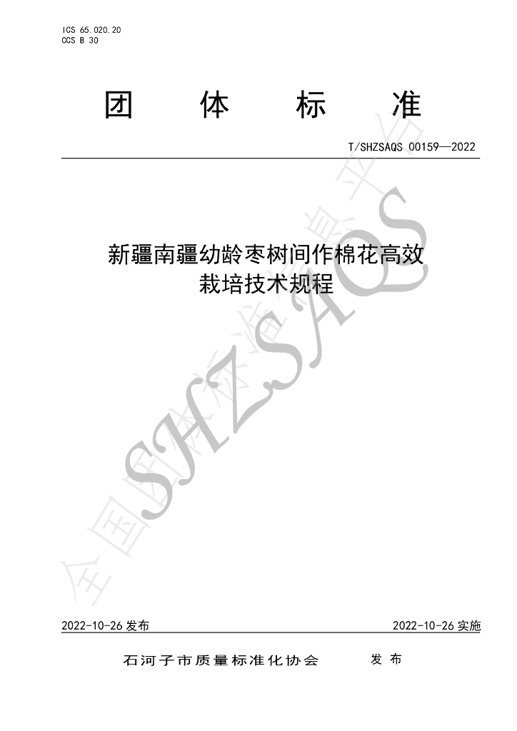 T/SHZSAQS 00159-2022 标准预览