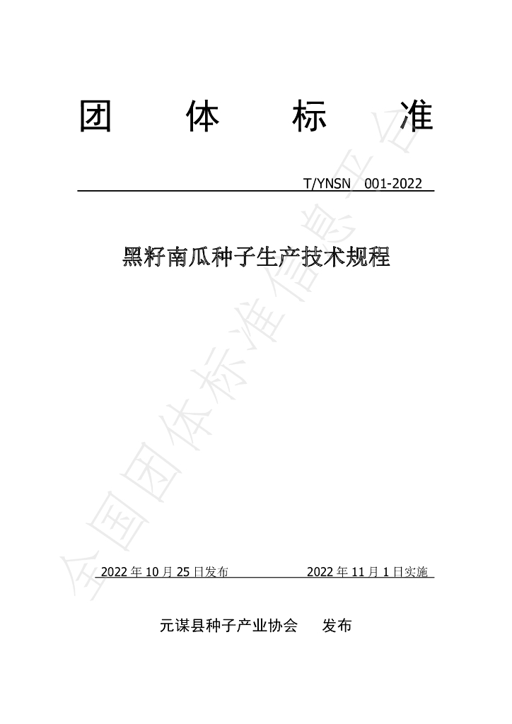 T/YNSN 001-2022 标准预览