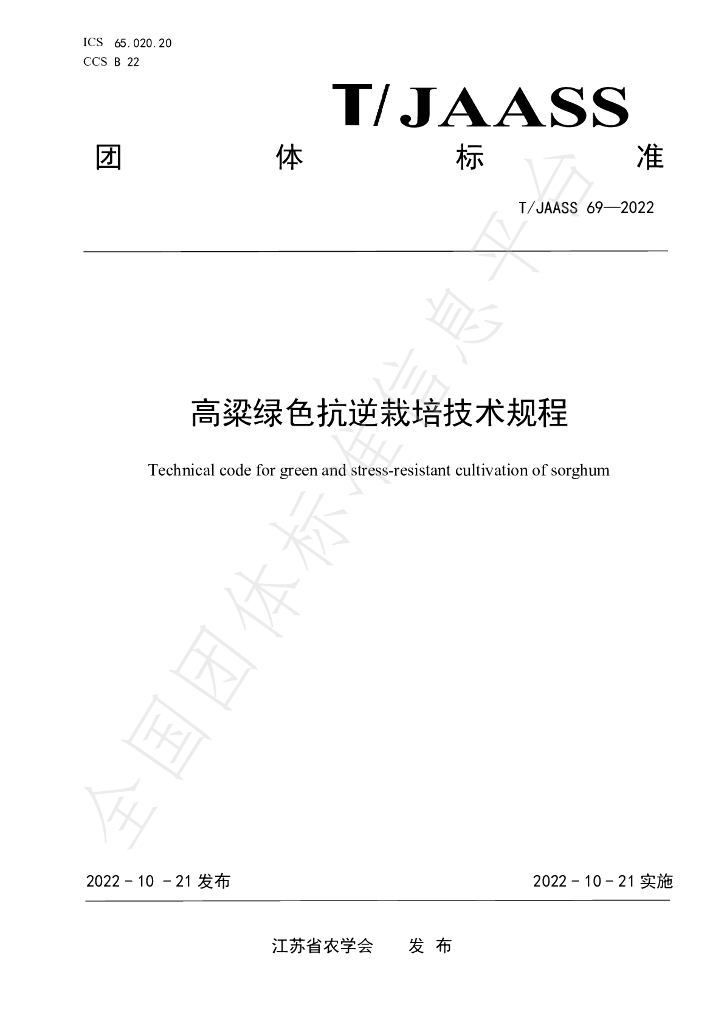 T/JAASS 69-2022 标准预览