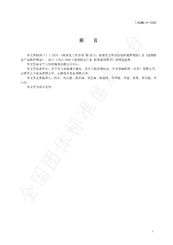 T/BJMG 5-2022 标准预览