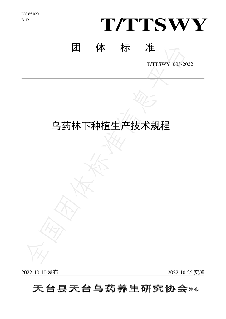 T/TTSWY 005-2022 标准预览
