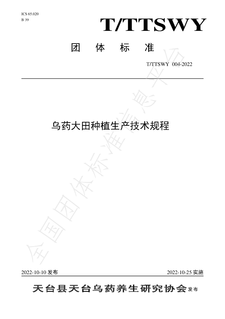 T/TTSWY 004-2022 标准预览