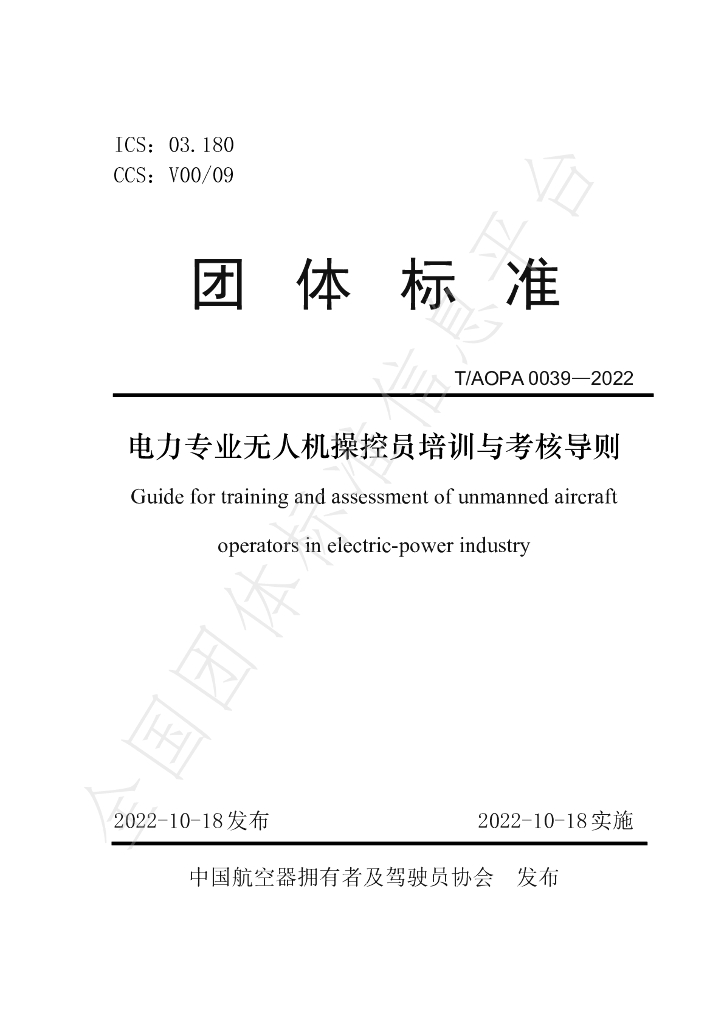T/AOPA 0039-2022 标准预览
