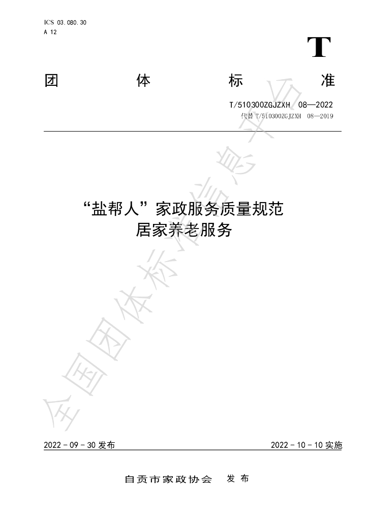 T/510300ZGJZXH 08-2022 标准预览