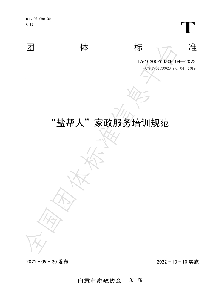 T/510300ZGJZXH 04-2022 标准预览