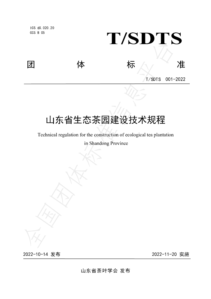 T/SDTS 001-2022 标准预览