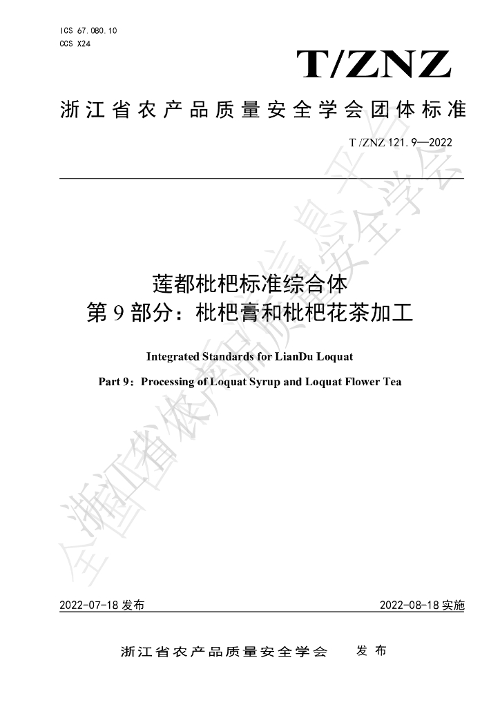 T/ZNZ 121.9-2022 标准预览
