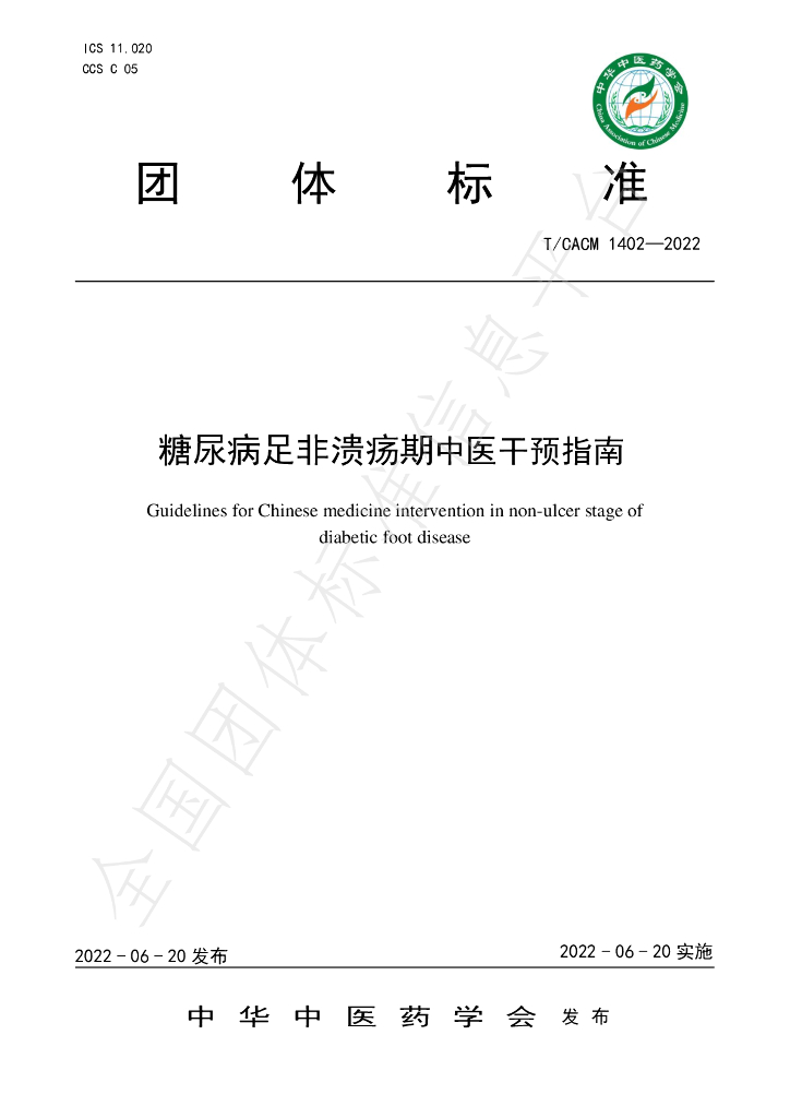 T/CACM 1402-2022 标准预览