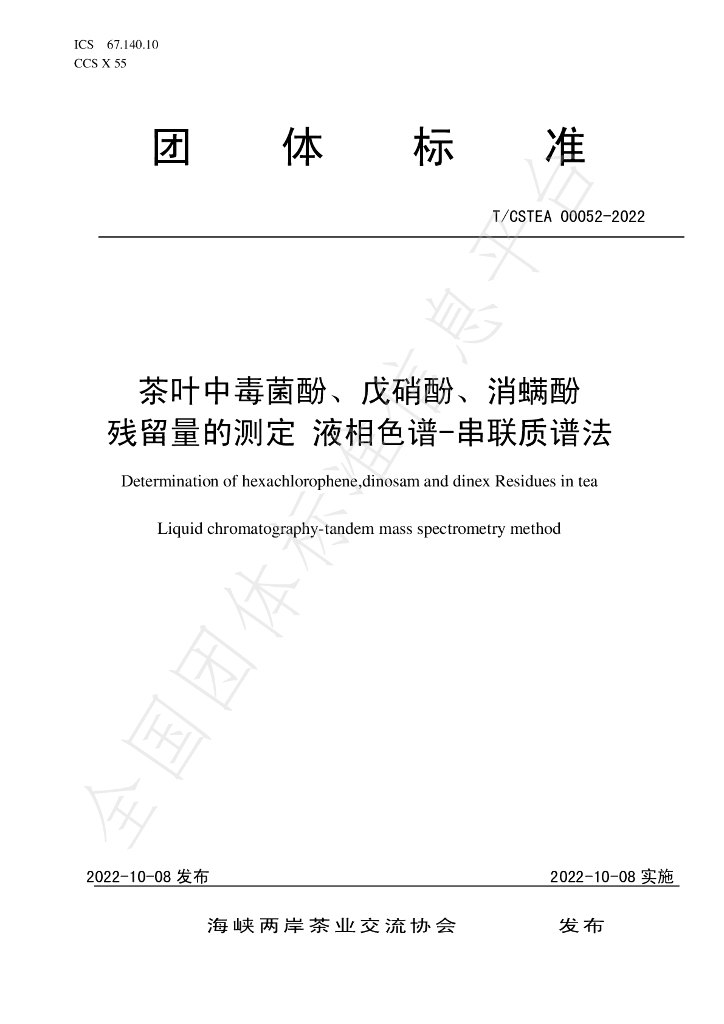 T/CSTEA 00052-2022 标准预览
