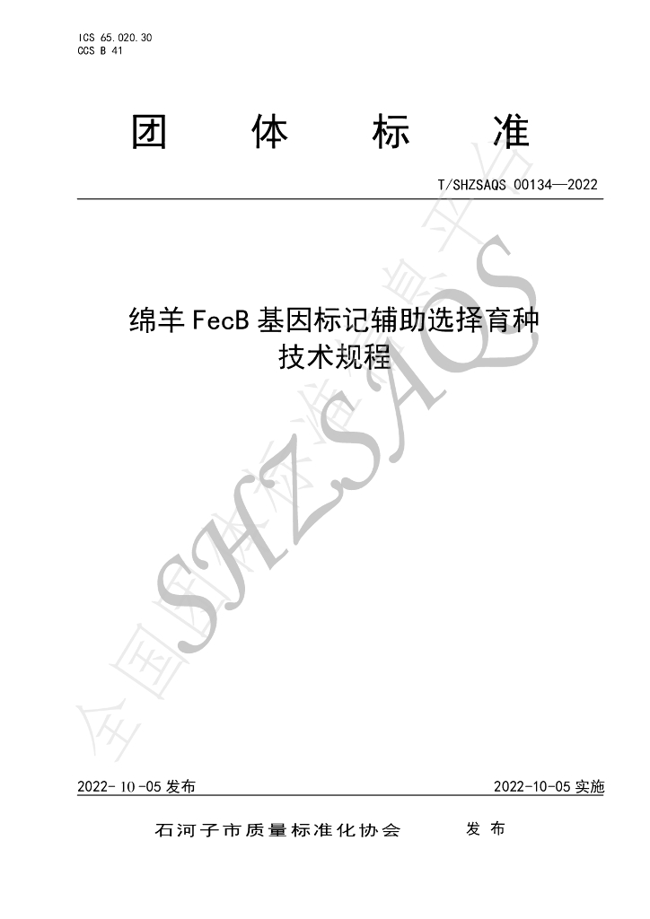 T/SHZSAQS 00134-2022 标准预览