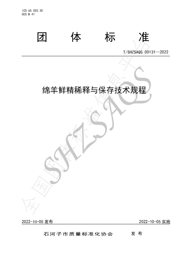 T/SHZSAQS 00131-2022 标准预览