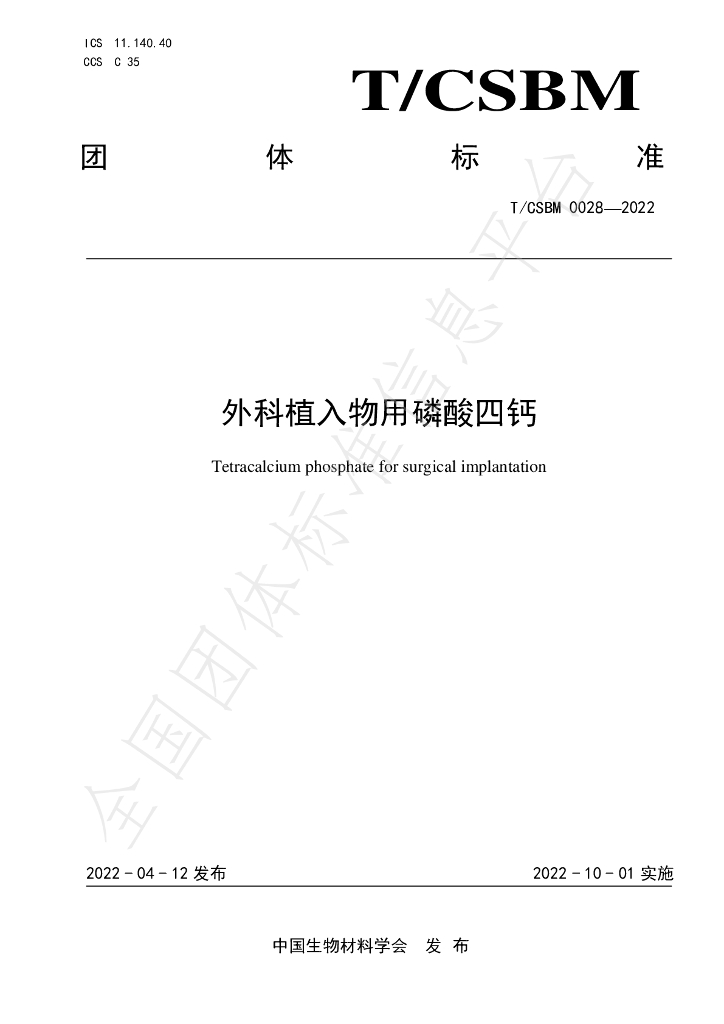 T/CSBM 0028-2022 标准预览