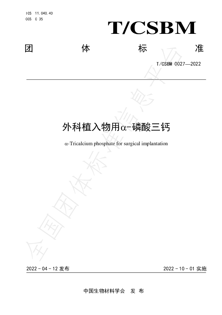 T/CSBM 0027-2022 标准预览