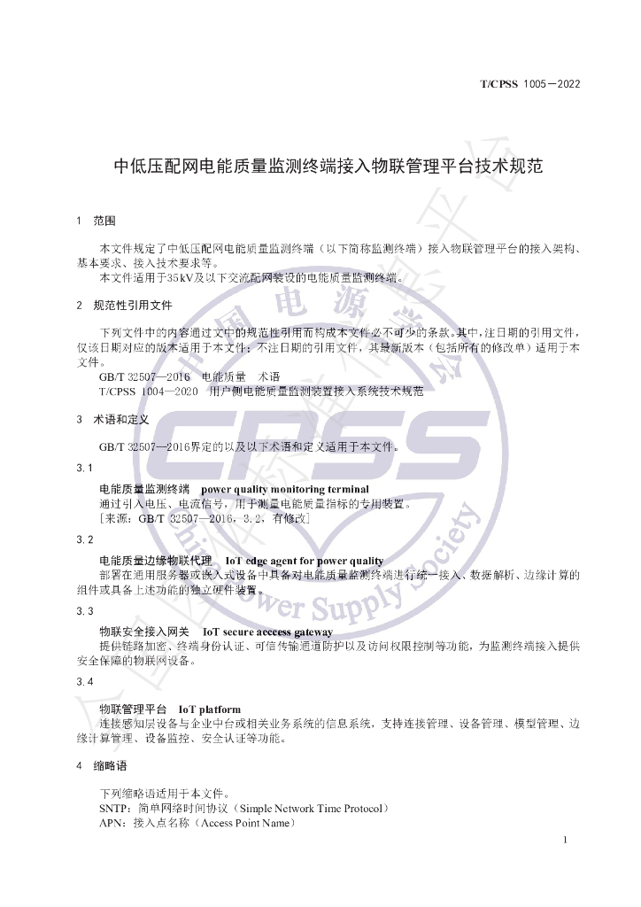 T/CPSS 1005-2022 标准预览