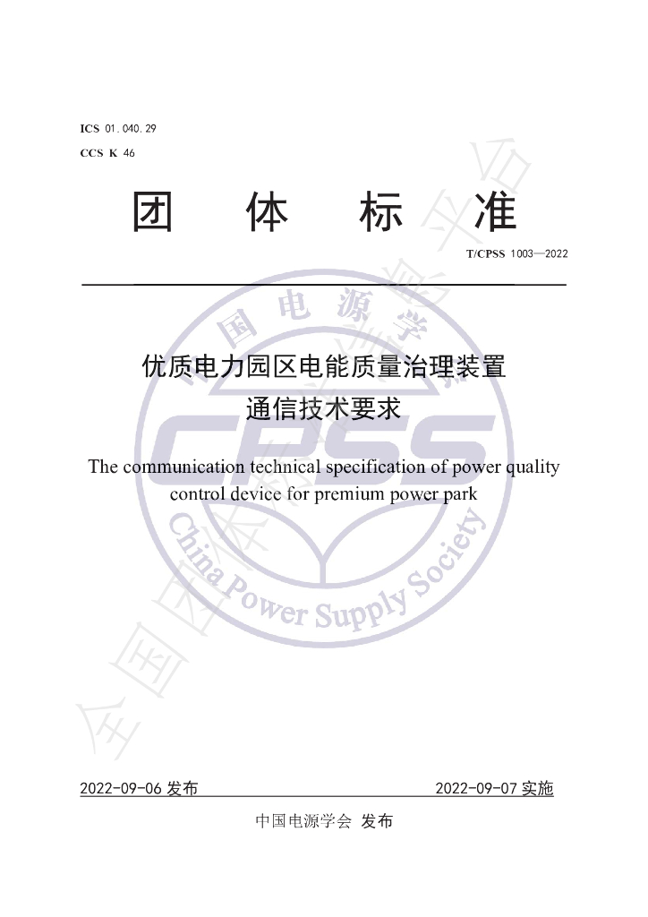 T/CPSS 1003-2022 标准预览