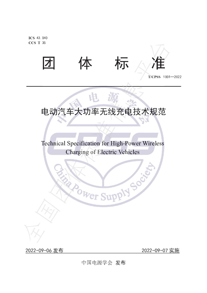 T/CPSS 1001-2022 标准预览
