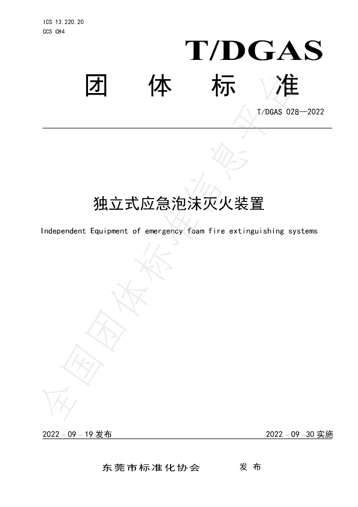 T/DGAS 028-2022 标准预览