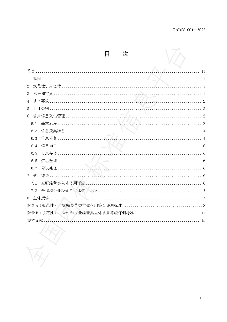 T/SYFS 001-2022 标准预览