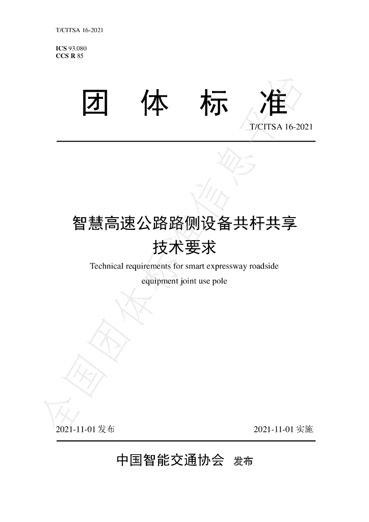 T/CITSA 16-2021 标准预览