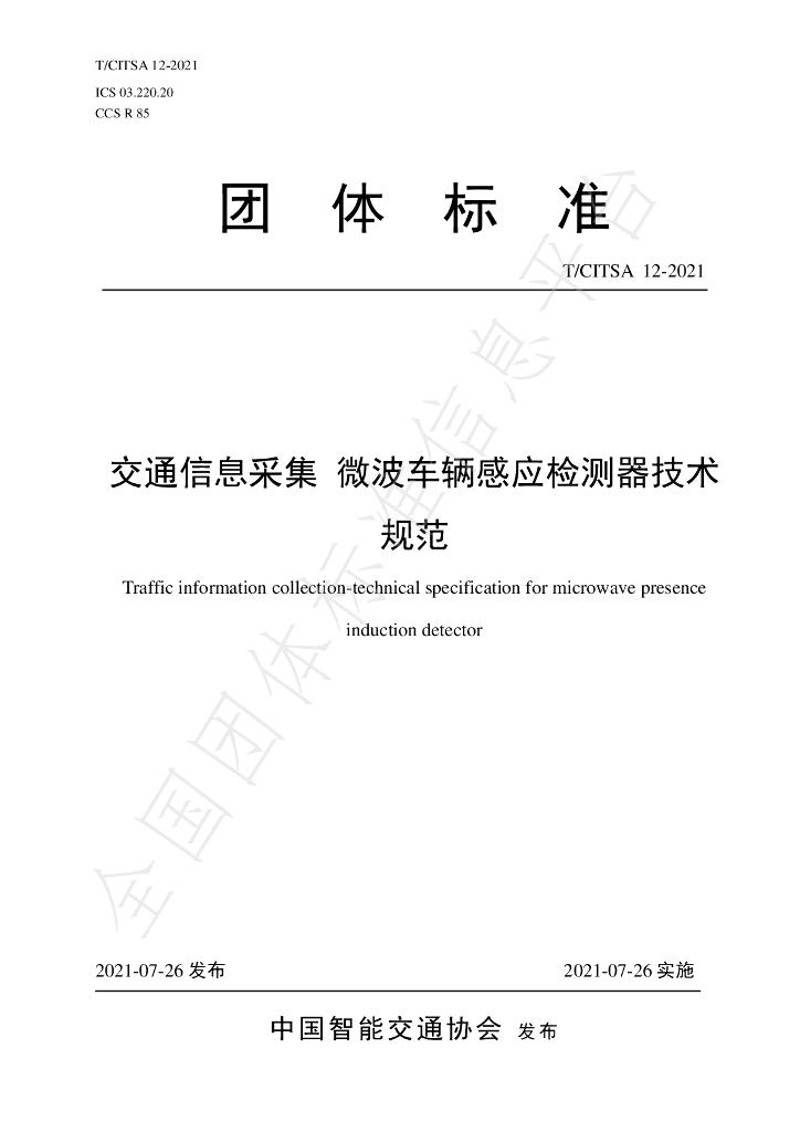 T/CITSA 12-2021 标准预览