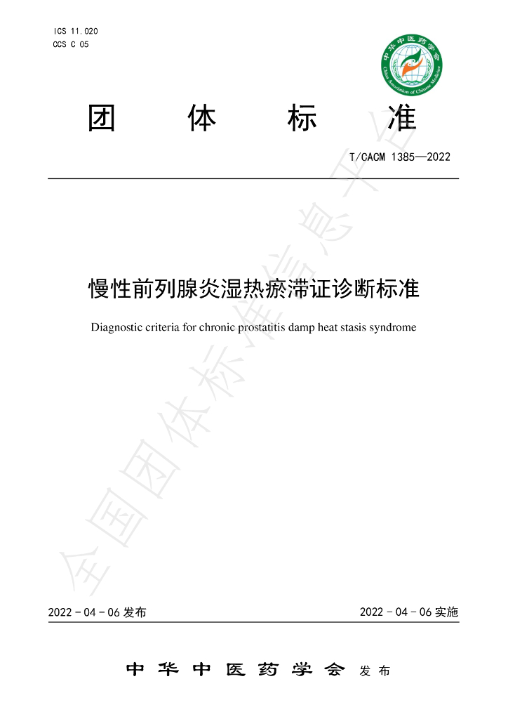 T/CACM 1385-2022 标准预览