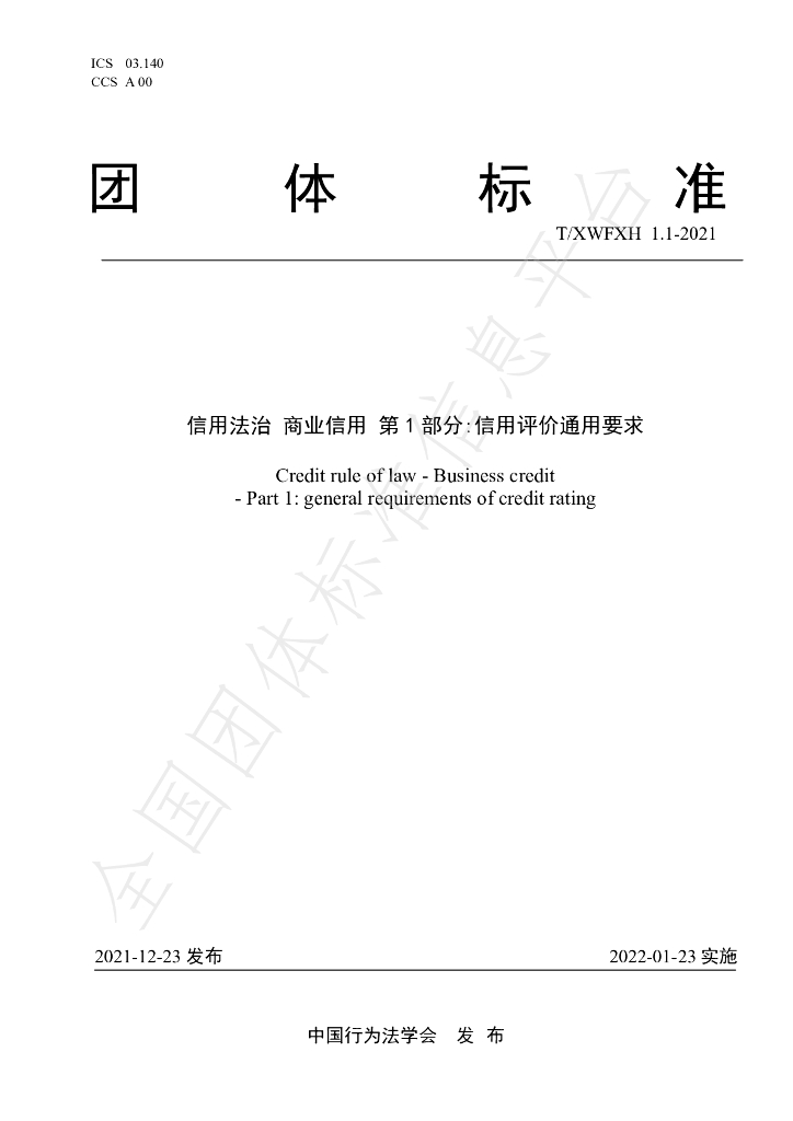 T/XWFXH 1.1-2021 标准预览