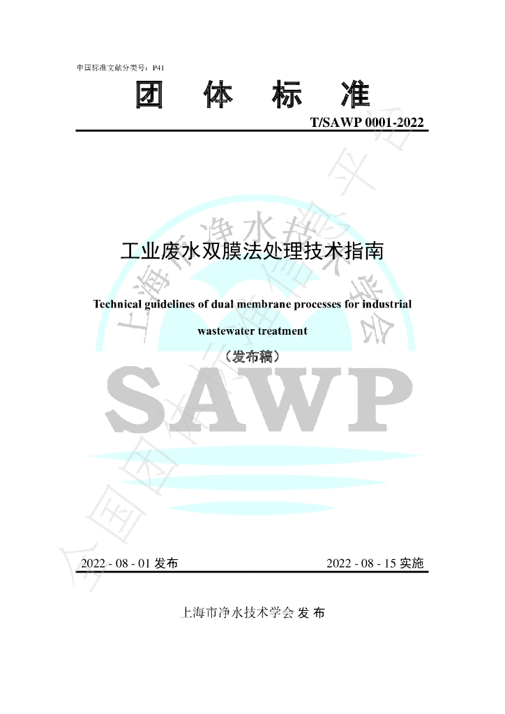 T/SAWP 0001-2022 标准预览
