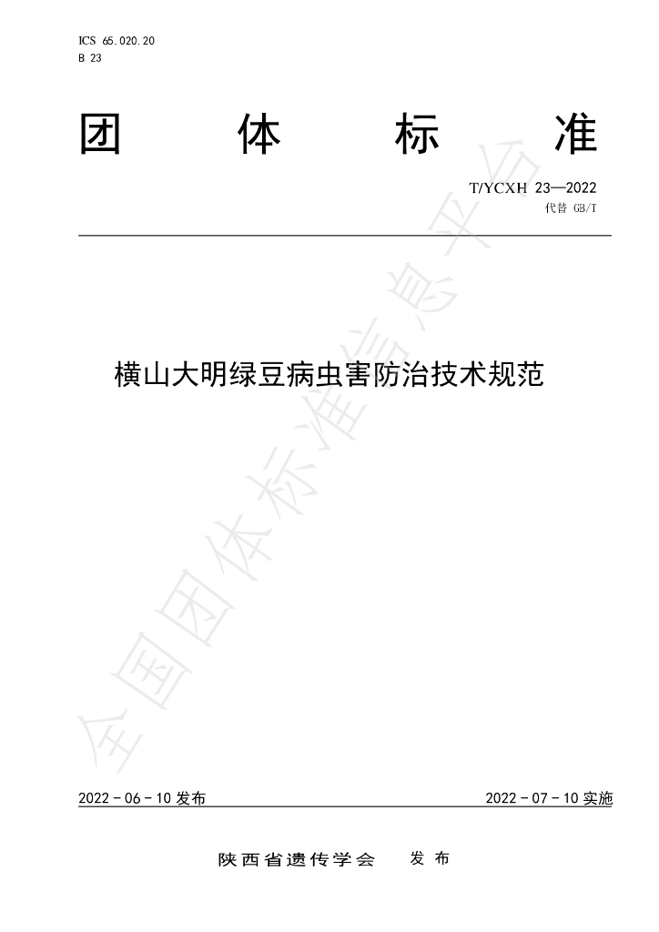 T/YCXH 23-2022 标准预览