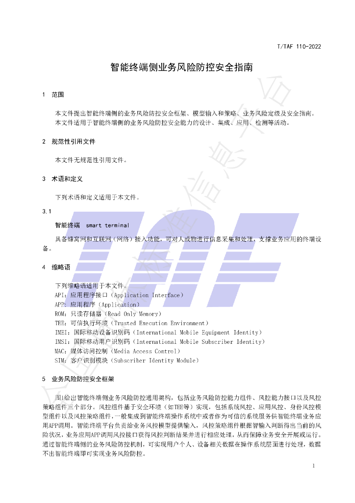 T/TAF 110-2022 标准预览