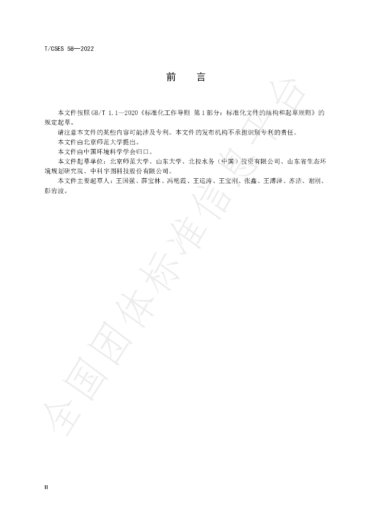 T/CSES 58-2022 标准预览