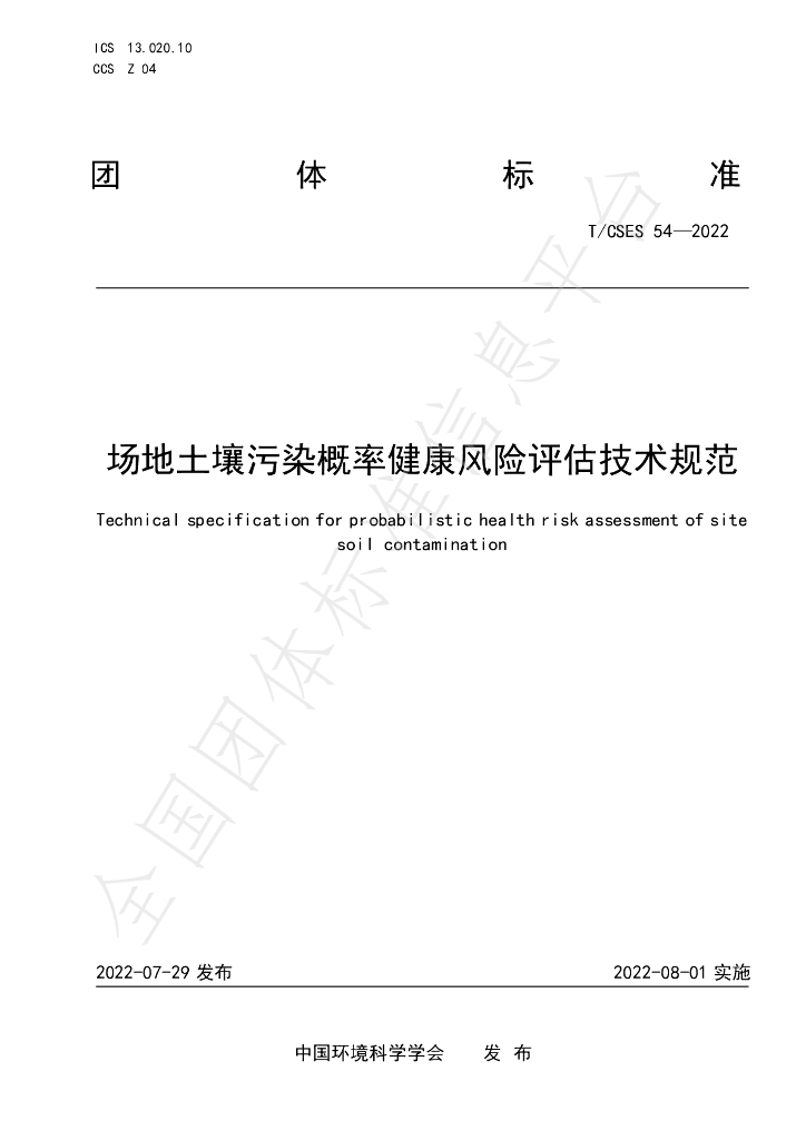 T/CSES 54-2022 标准预览