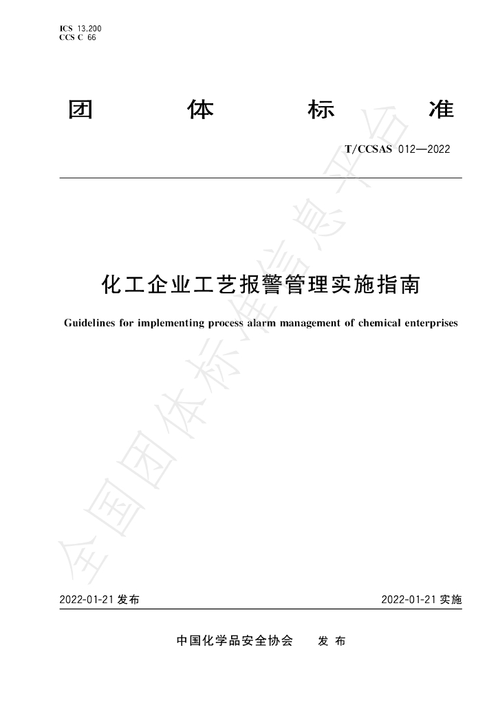 T/CCSAS 012-2022 标准预览