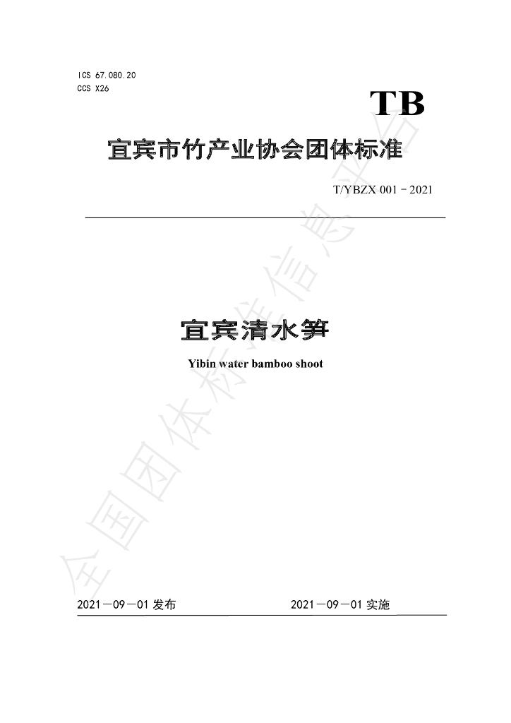 T/YBZX 001-2021 标准预览