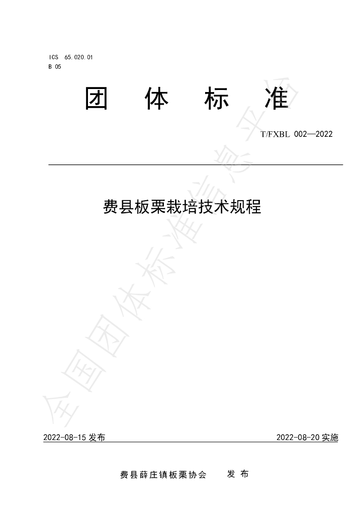 T/FXBL 002-2022 标准预览