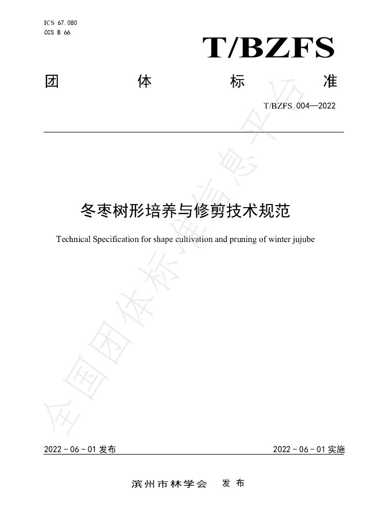 T/BZFS 004-2022 标准预览