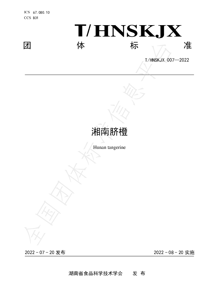 T/HNSKJX 007-2022 标准预览
