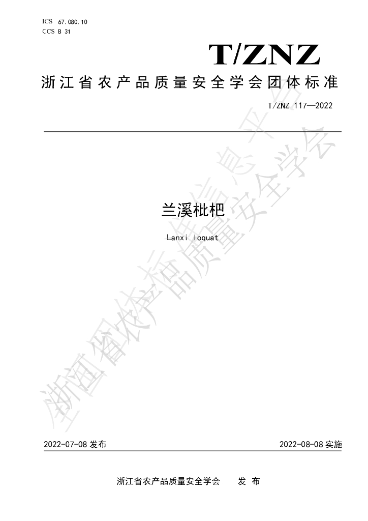T/ZNZ 117-2022 标准预览