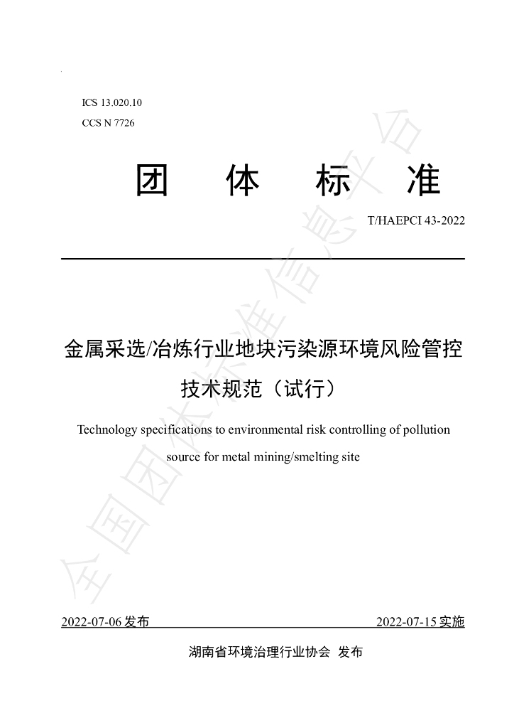 T/HAEPCI 43-2022 标准预览