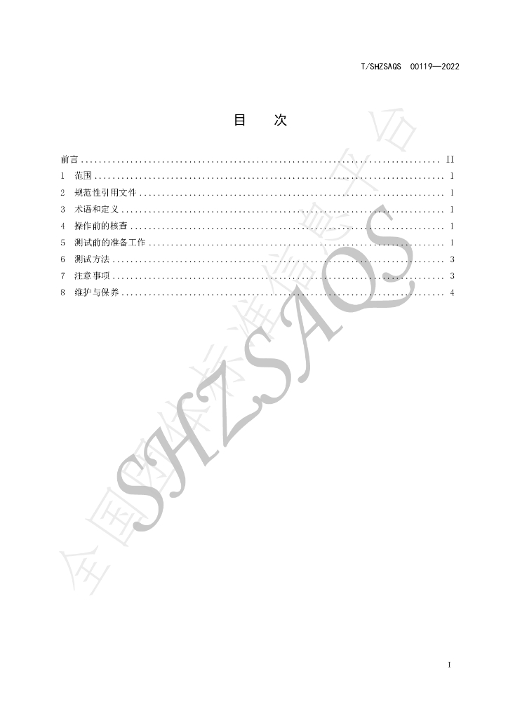 T/SHZSAQS 00119-2022 标准预览