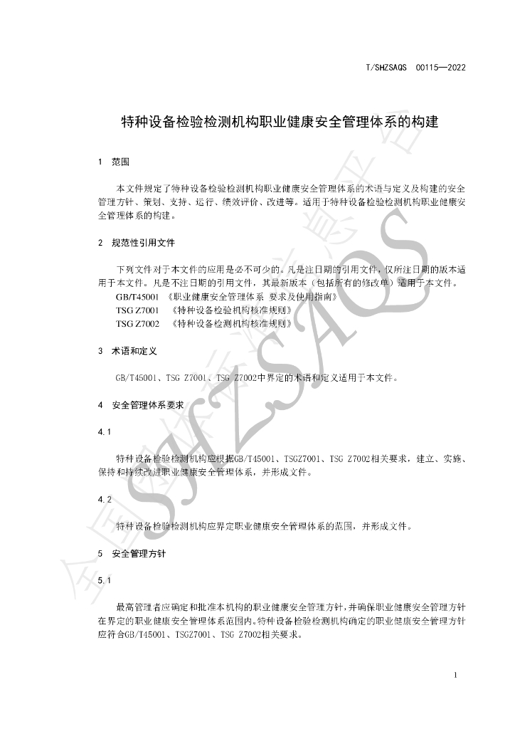 T/SHZSAQS 00115-2022 标准预览