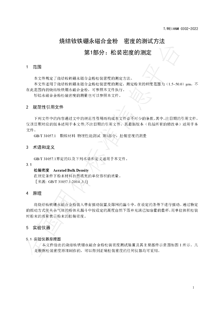 T/REIANM 0302-2022 标准预览