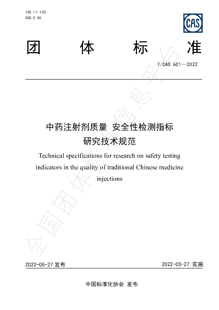 T/CAS 601-2022 标准预览