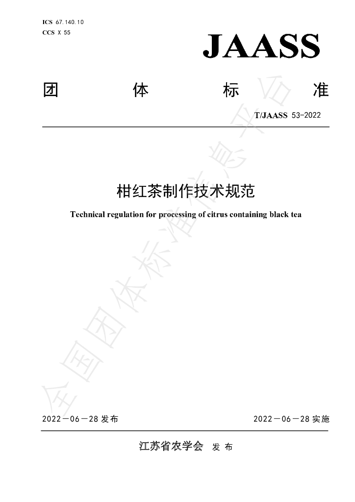 T/JAASS 53-2022 标准预览